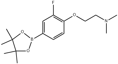 Ethanamine, 2-[2-fluoro-4-(4,4,5,5-tetramethyl-1,3,2-dioxaborolan-2-yl)phenoxy]-N,N-dimethyl- Struktur