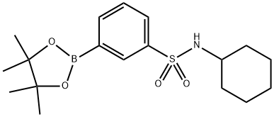 Benzenesulfonamide, N-cyclohexyl-3-(4,4,5,5-tetramethyl-1,3,2-dioxaborolan-2-yl)- Struktur