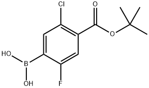 Benzoic acid, 4-borono-2-chloro-5-fluoro-, 1-(1,1-dimethylethyl) ester Struktur