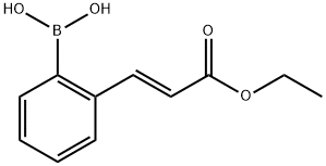 2-Propenoic acid, 3-(2-boronophenyl)-, 1-ethyl ester, (2E)- Struktur