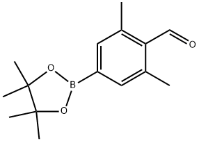 Benzaldehyde, 2,6-dimethyl-4-(4,4,5,5-tetramethyl-1,3,2-dioxaborolan-2-yl)- Struktur