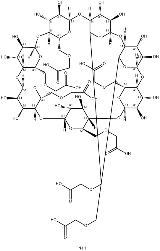 Carboxymethyl-β-cyclodextrin Sodium Salt Struktur