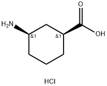 (1S,3R)-3-Aminocyclohexanecarboxylic acid hydrochloride Struktur