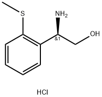 (R)-2-Amino-2-(2-(methylthio)phenyl)ethan-1-ol hydrochloride Struktur