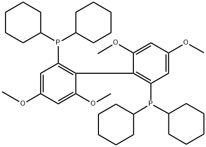 Phosphine, 1,1'-[(1R)-4,4',6,6'-tetramethoxy[1,1'-biphenyl]-2,2'-diyl]bis[1,1-dicyclohexyl- Struktur