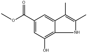 Methyl 7-Hydroxy-2,3-dimethyl-1H-indole-5-carboxylate Struktur