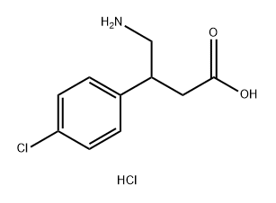 4-amino-3-(4-chlorophenyl)butanoic acid hydron chloride Struktur