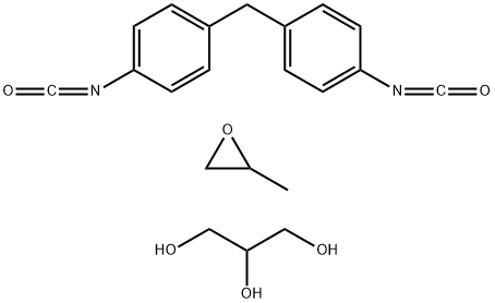 1,2,3-Propanetriol, polymer with 1,1'-methylenebis[4-isocyanatobenzene] and methyloxirane Struktur