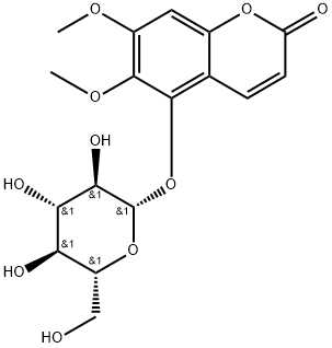 5-(β-D-Glucopyranosyloxy)-6,7-dimethoxy-2H-1-benzopyran-2-one Struktur