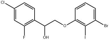 Benzenemethanol, α-[(3-bromo-2-iodophenoxy)methyl]-4-chloro-2-fluoro- Struktur