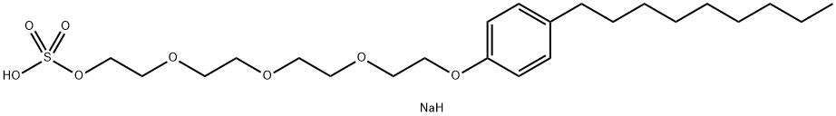 Ethanol,2-[2-[2-[2-(4-nonylphenoxy)ethoxy]ethoxy]ethoxy]-,hydrogen sulfate,sodium salt Struktur