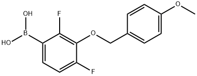 (2,4-Difluoro-3-((4-methoxybenzyl)oxy)phenyl)boronic acid Struktur