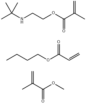 2-Propenoic acid,2-methyl-,2-[(1,1-dimethylethyl)amino]ethyl ester,polymer with butyl 2-propenoate and methyl 2-methyl-2-propenoate Struktur