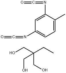 1,3-Propanediol, 2-ethyl-2-(hydroxymethyl)-, polymer with 2,4-diisocyanato-1-methylbenzene Struktur