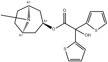 (1R,3r,5S)-8-methyl-8-azabicyclo[3.2.1]octan-3-yl 2-hydroxy-2,2-di(thiophen -2-yl)acetate Struktur