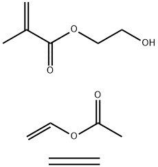 2-Propenoic acid, 2-methyl-, 2-hydroxyethyl ester, polymer with ethene and ethenyl acetate Struktur