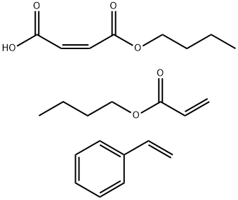 2-Butenedioic acid(Z)-, monobutyl ester, polymer with butyl 2-propenoate and ethenylbenzene Struktur