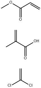 2-Propenoic acid, 2-methyl-, polymer with 1,1-dichloroethene and methyl 2-propenoate Struktur