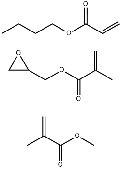 2-Propenoic acid, 2-methyl-, methyl ester, polymer with butyl 2-propenoate and oxiranylmethyl 2-methyl-2-propenoate Struktur