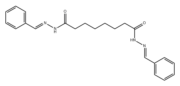 N'1,N'8-bis[(1E)-phenylmethylidene]octanedihydrazide Struktur