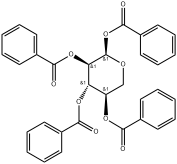 1,2,3,4-O-Tetra-benzoyl-α-D-xylopyranose Struktur