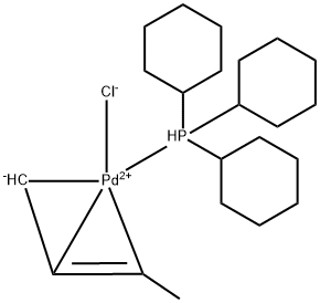 氯(巴豆基)(三環(huán)己基磷)鈀(II) 結(jié)構(gòu)式