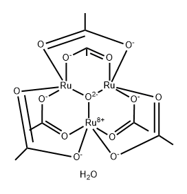 RUTHENIUM(II III) MU-OXOACETATE TRIHYDR& Struktur