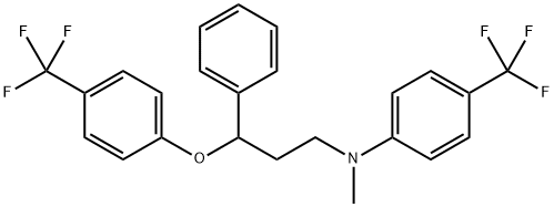 Benzenepropanamine, N-methyl-γ-[4-(trifluoromethyl)phenoxy]-N-[4-(trifluoromethyl)phenyl]- Struktur