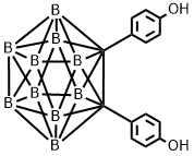 1,2-Bis-(4-hydroxyphenyl)-o-carborane Struktur