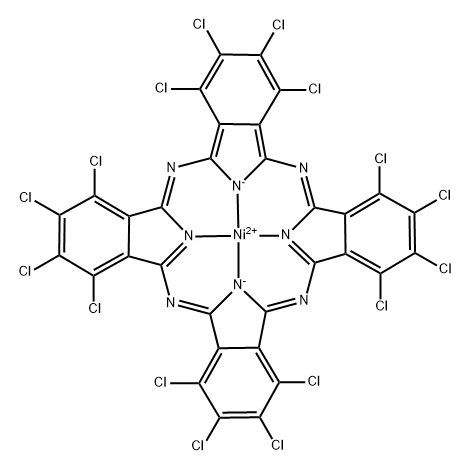 Nickel(II) hexadecachlorophthalocyanine Struktur