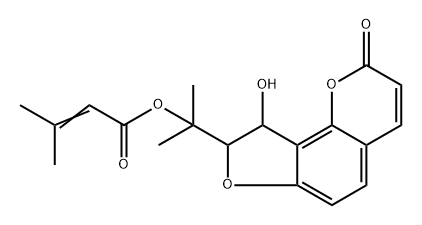 8(S),9(R)-9-Hydroxy-O-senecioyl-8,9-dihydrooroselol Struktur