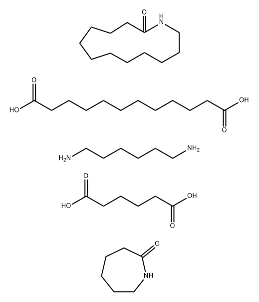 Polyamide of alkanediamine, alkanedioic acid and lactam Struktur