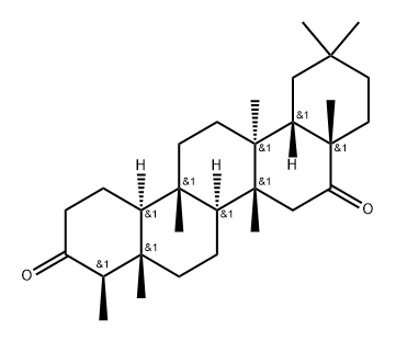 (-)-D:A-Friedooleanane-3,16-dione Struktur