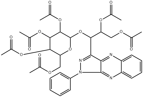 [(1S,2R)-2,3-Bis(acetyloxy)-1-[1-phenyl-1H-pyrazolo[3,4-b]quinoxalin-3-yl]propyl]β-D-glucopyranoside 2,3,4,6-tetraacetate Struktur