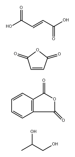 2-Butenedioic acid (2E)-, polymer with 2,5-furandione, 1,3-isobenzofurandione and 1,2-propanediol Struktur