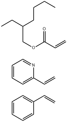 2-Propenoic acid, 2-ethylhexyl ester, polymer with ethenylbenzene and 2-ethenylpyridine Struktur