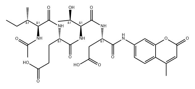 Ac-Ile-Glu-Thr-Asp-AMC Struktur