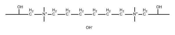 (2-hydroxypropyl)({6-[(2-hydroxypropyl)dimethylazaniumyl]hexyl})dimethylazanium propane-1,2-diol dihydroxide Struktur