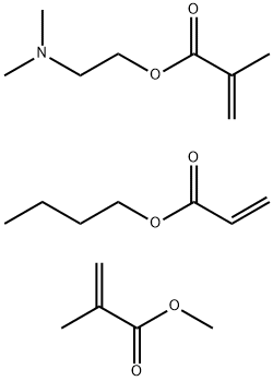 2-Propenoic acid, 2-methyl-, 2-(dimethylamino)ethyl ester, polymer with butyl 2-propenoate and methyl 2-methyl-2-propenoate Struktur