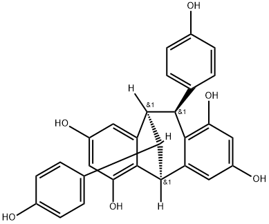 (+)-Isoampelopsin F Struktur