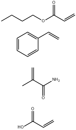 2-Propenoic acid, polymer with butyl 2-propenoate, ethenylbenzene and 2-methyl-2-propenamide Butyl acrylate, styrene, methacrylamide, acrylic acid polymer 2-propenoic acid, polymer with butyl 2-propenoate,ethenylbenzene and 2-methyl-2-propenamide 2-Propenoic acid,polymer with butyl 2-propenoate,ethenylbenzene and 2-methyl-2-propenamide Struktur