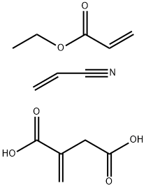 methylene-butanedioic aci polymer with ethyl 2-propenoate and 2-propenenitr Struktur