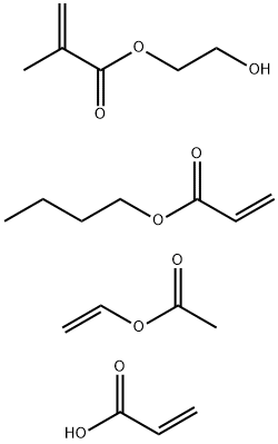 2-Propenoic acid,2-methyl-,2-hydroxyethyl ester polymer with butyl 2-propenoate, ethenyl acetate and methyl 2-propenoic acid Struktur