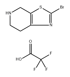 Thiazolo[5,4-c]pyridine, 2-bromo-4,5,6,7-tetrahydro-, 2,2,2-trifluoroacetate (1:1) Struktur