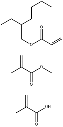 2-Propenoic acid, 2-methyl-, polymer with 2-ethylhexyl 2-propenoate and methyl 2-methyl-2-propenoate, ammonium salt Struktur