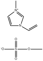 1H-Imidazolium, 1-ethenyl-3-methyl-, methyl sulfate, homopolymer Struktur