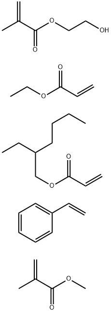 2-Propenoic acid, 2-methy-, 2-ethyl hexyl ester, polymer with 2-ethylhexyl 2-propenoate, ethyl 2-methyl-2-propionate and methyl 2-methyl-2-propionate Struktur