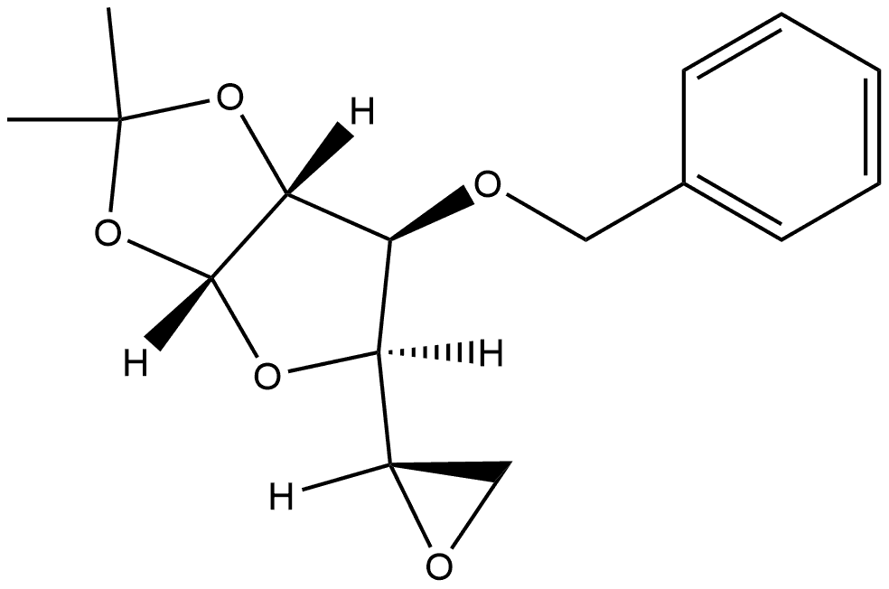 β-L-Idofuranose, 5,6-anhydro-1,2-O-(1-methylethylidene)-3-O-(phenylmethyl)- Struktur