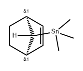 [(1β,4β,7-syn)-Bicyclo[2.2.1]hept-2-en-7-yl]trimethylstannane Struktur