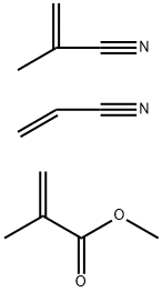 2-Propenoic acid, 2-methyl-, methyl ester, polymer with 2-methyl-2-propenenitrile and 2-propenenitrile Struktur